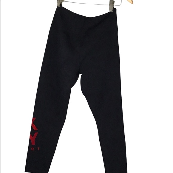 DKNY Sport Logo Athletic Leggings , M, EUC - Picture 3 of 5